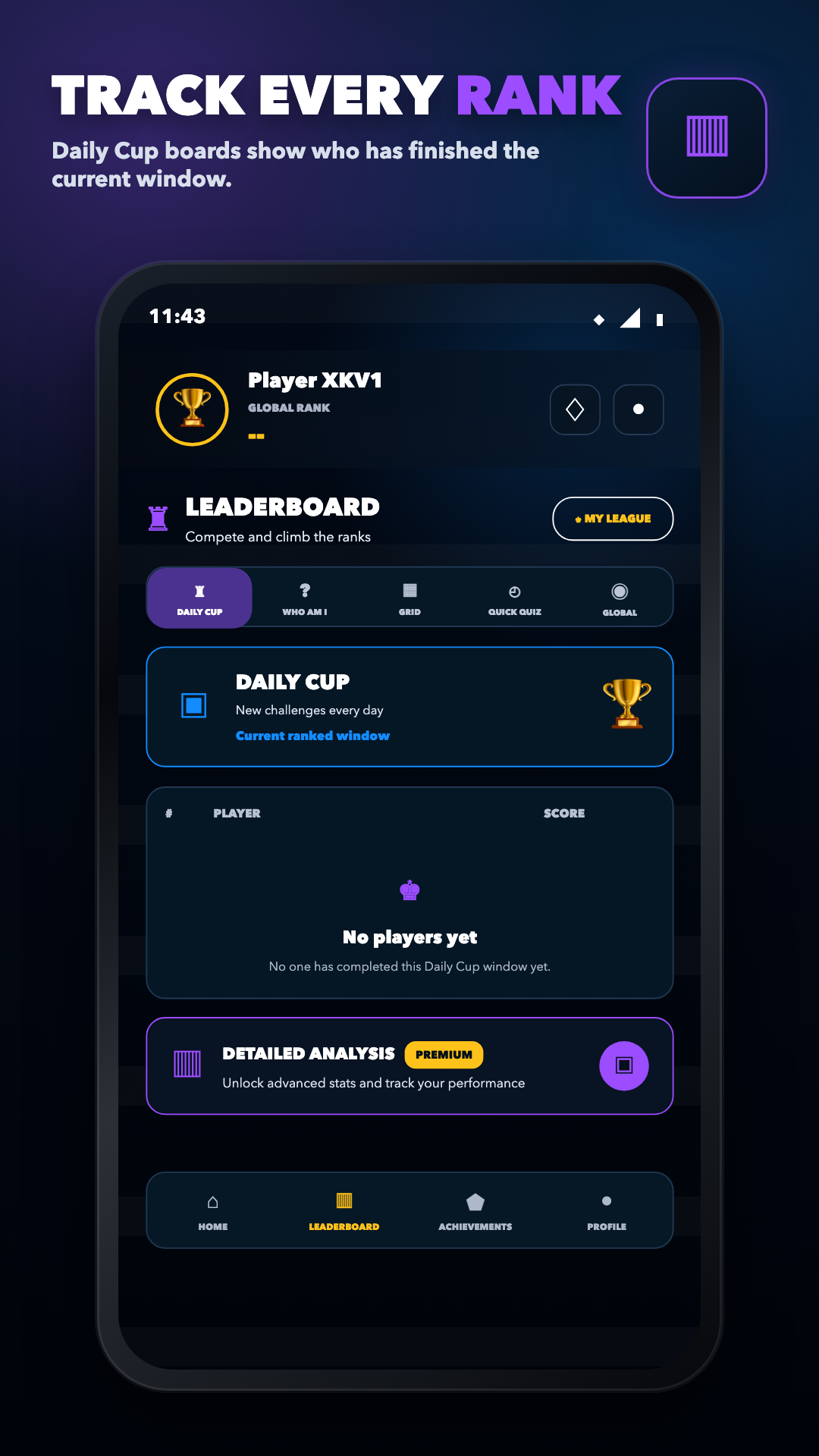 Driblit leaderboard screen