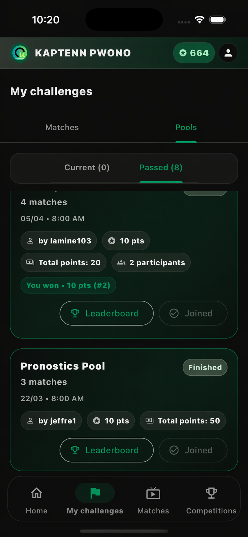 KaptennPwono challenges screenshot